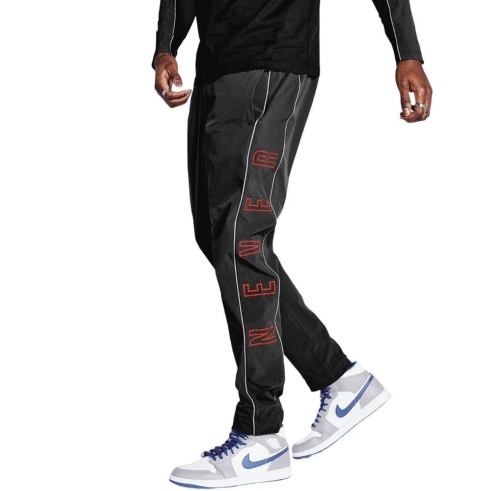 Blood Brother Mens Racer Reflective Tracksuit Bottoms / Black